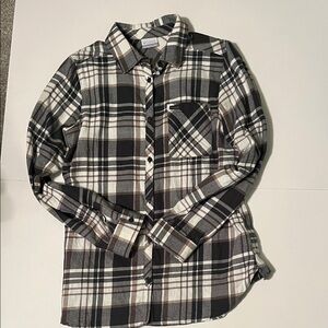 Plaid Button-Up Blouse